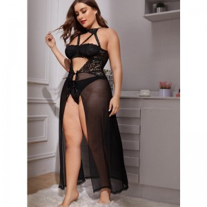 Черная длинная юбка сексуальная пижама