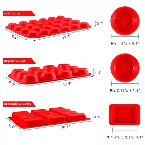 Круглый прямоугольный силиконовый кекс для булочки, выпечки