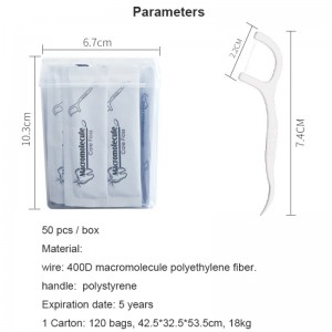 50 выборок частная этикетка высококачественная зубная нить коробка коробка пероральная гигиена индивидуально упакована Упакова...