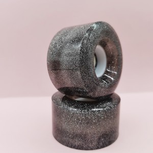 Индивидуальные Quad Skate Cheels прозрачный PU материальный блеск порошок со светодиодом