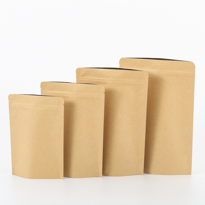 Kraft Paper Zipper Stand Up Bag