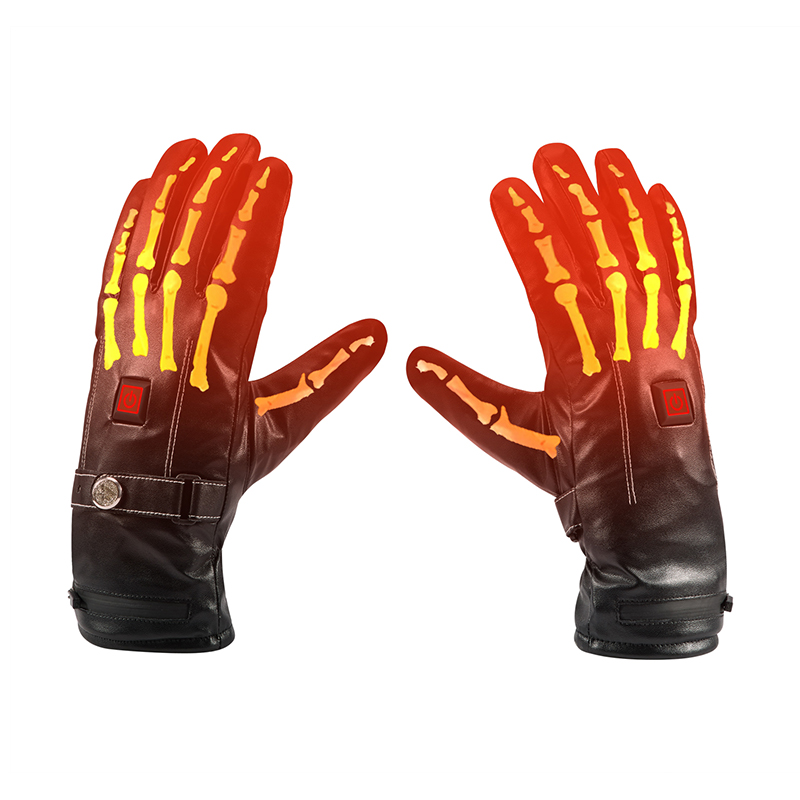 Новый дизайн кожаные электрические горячие перчатки для мужчин, нагревательные перчатки для катания на лыжах