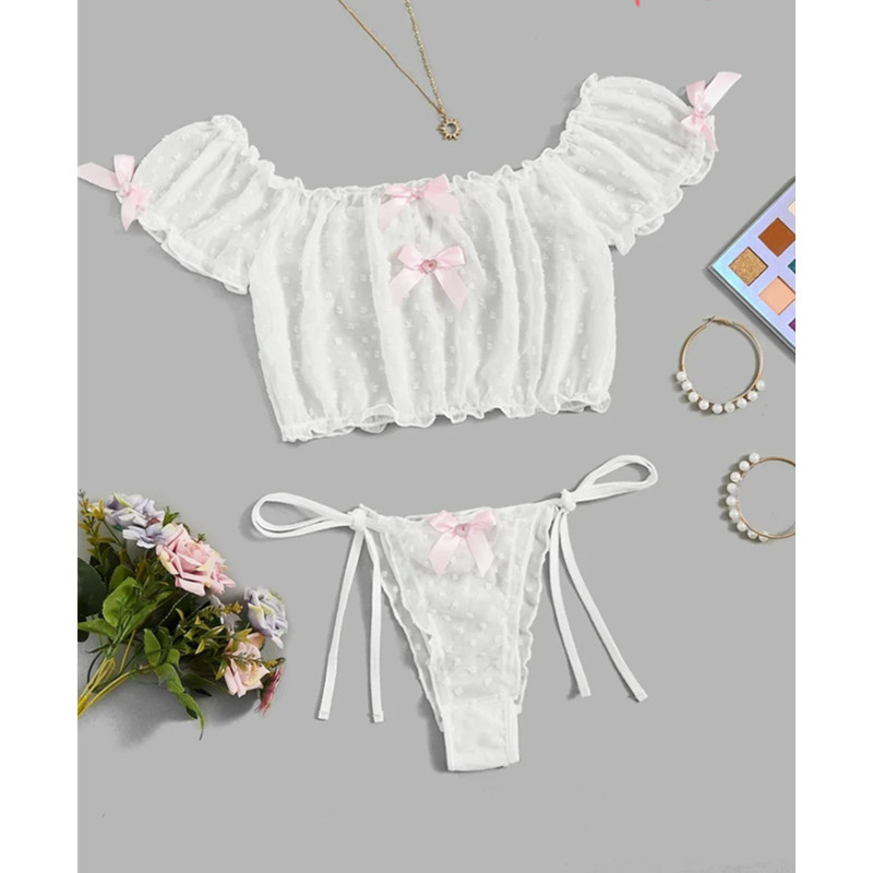 Wholesale Валентина День Святого Валентина Женский Двухструктура Бюстгальтер Panty Set Erotica Чувственное Нижнее Белье Кружева Сексуальные Женщины Lenceria Сексуальное женское белье