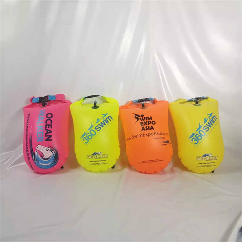 надувное плавание на открытом воздухе сумка для хранения плавучий пакет водяной буй, надувной оборудование буй