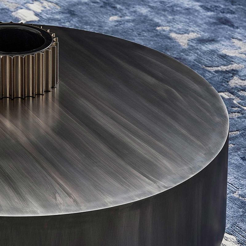 Итальянский дизайн современные роскошные нержавеющие сталь журнальный столик круглый стол для мебели для гостиной
