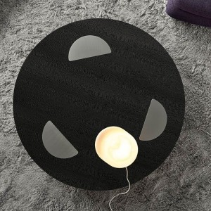 Итальянский дизайн из нержавеющей стали ноги большие роскоши черный стекло круглый журнальный столик современный для мебели дл...