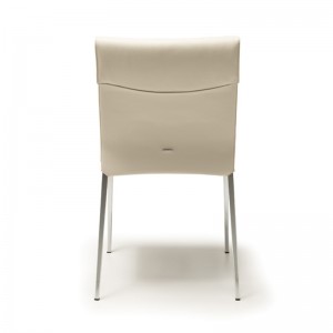 Итальянский белый металлический кожаный скандинавский обеденный стул из 6 для столовой