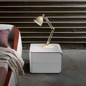 коричневая кожаная тумбочка мини -маленькая современная роскошная круглая тумана туза узкая таблица