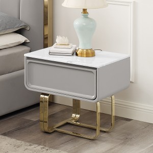 Французская золотая нога из нержавеющей стали роскошное натуральное мраморное настольное шкаф