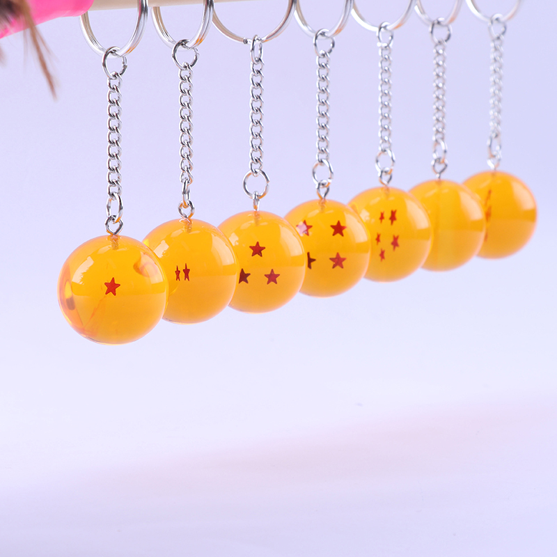 Dragon Ball Z 7 звезд мячи 2,7 см ПВХ фигуры игрушки игрушки для ключей подвески для ключи