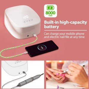 M&R P30PRO беспроводная ультрафиолетовая светодиодная лампа, перезаряжаемая ультрафиолетовым светом 60 Вт для ногтей беспроводной с...