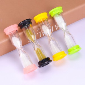 Дети счастливое время 5 минут маленький пластиковый мини -минутный стеклянный таймер песчаника