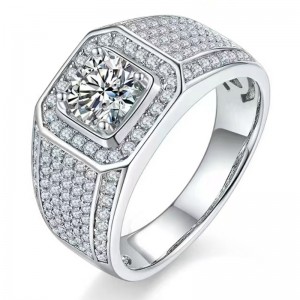 Взаимодействие S925/18k/14k/10k с Moissanite/Real Diamond for Man