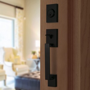 8003 Black Heavy Duty Duty Grandlestet входной двери с одиночным забою, входной замок набор