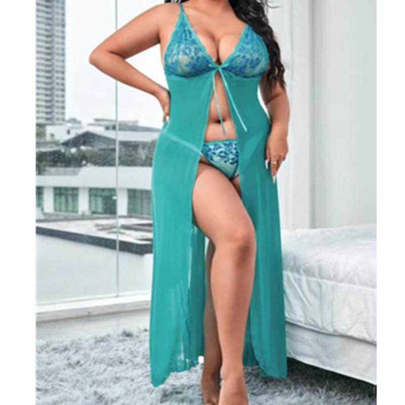 Flyaway Mesh Rope Sexy Nightwear Long Gown Gown Night рулевая женщина ночное платье