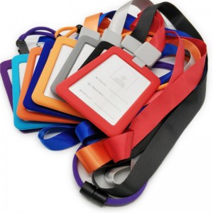 Фабрика оптовой силиконовой идентификационной карты держатель значка идентификатор идентификатор имена имена и имени бирки с п...