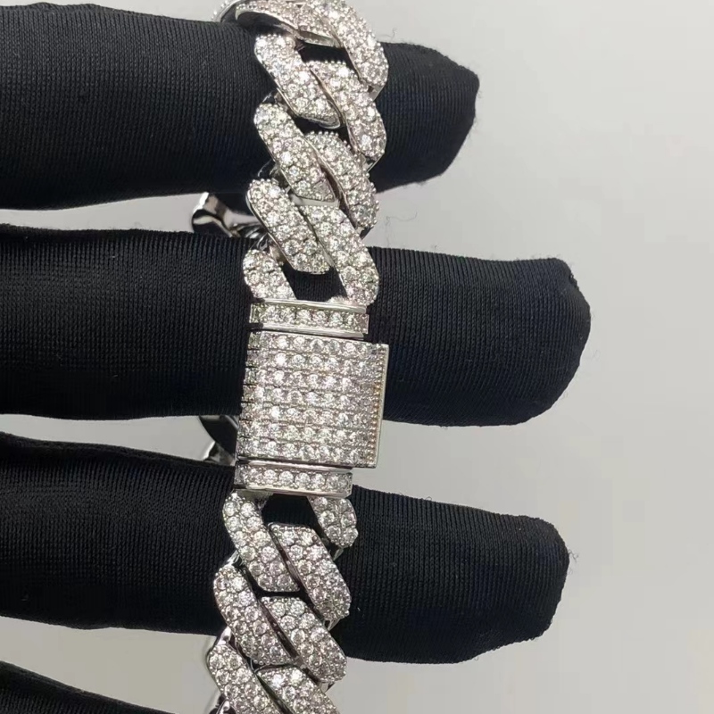 Tuochen Jewelry Sterling Silver 925 с браслетом из каменного каменного моданита для человека