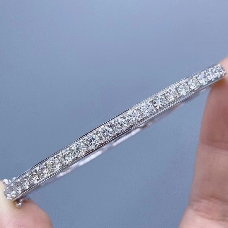Tuochen Jewelry Custom 18k Gold с настоящим бриллиантовым каменным браслетом для девушки