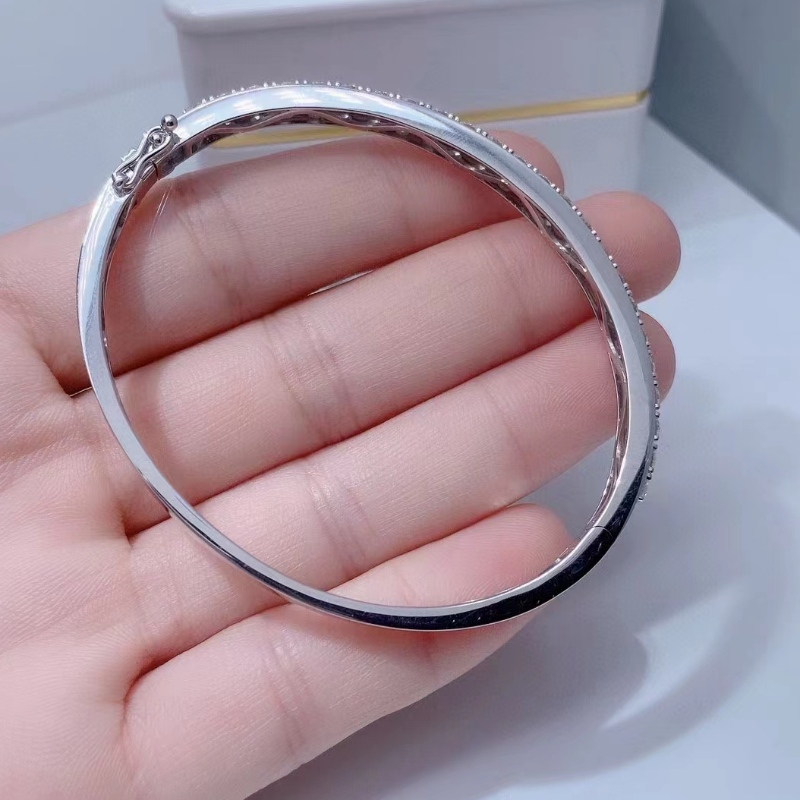 Tuochen Jewelry Custom 18k Gold с настоящим бриллиантовым каменным браслетом для девушки