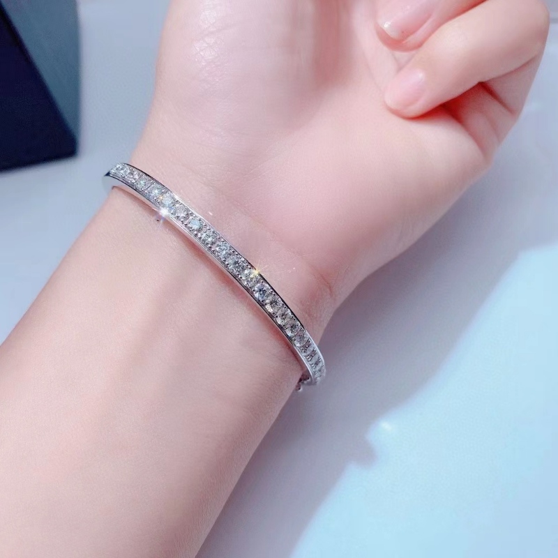 Tuochen Jewelry Custom 18k Gold с настоящим бриллиантовым каменным браслетом для девушки