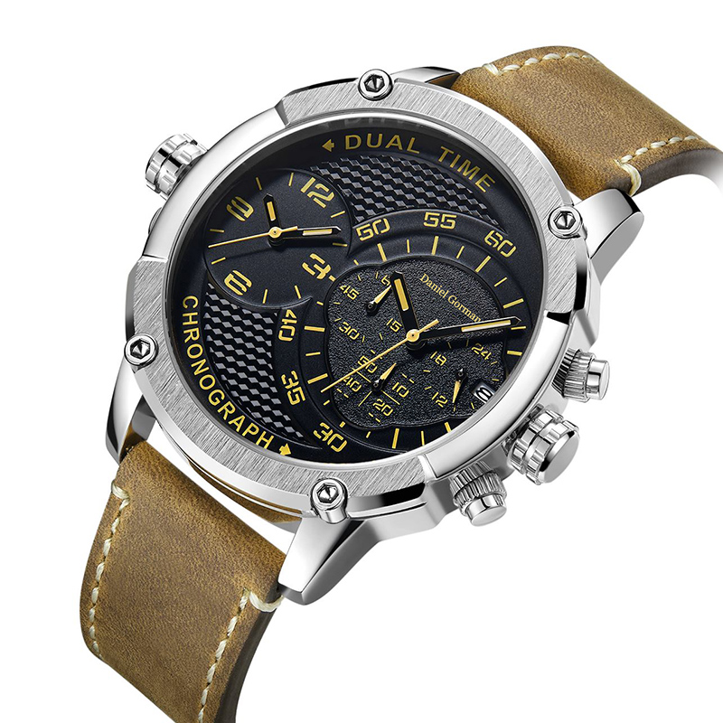 Danlei Gorman RM220 Watch Top Luxury Brand Водонепроницаемые спортивные часы Quartz военный кожаный корабль Dropshipping