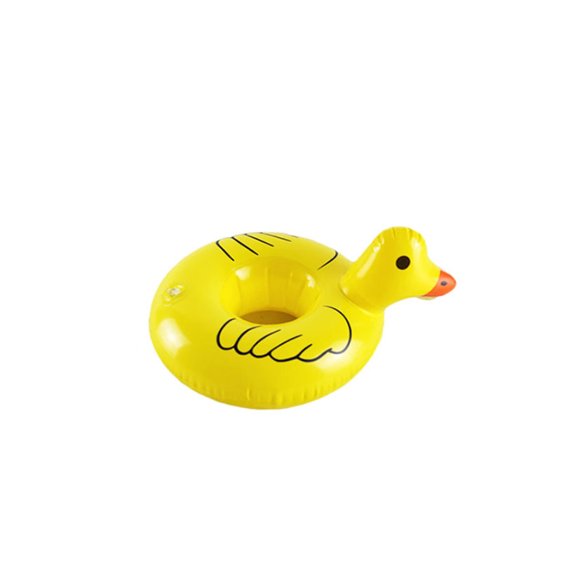 Надувной мини -желтый утиный напиток плавает надувные утиные бассейн, надувные напитки для бассейна, надувные надувные напитки