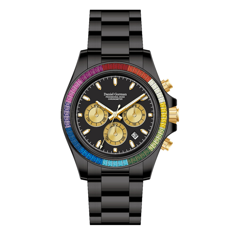 роскошные часы из нержавеющей стали Quartz Watchdg9003