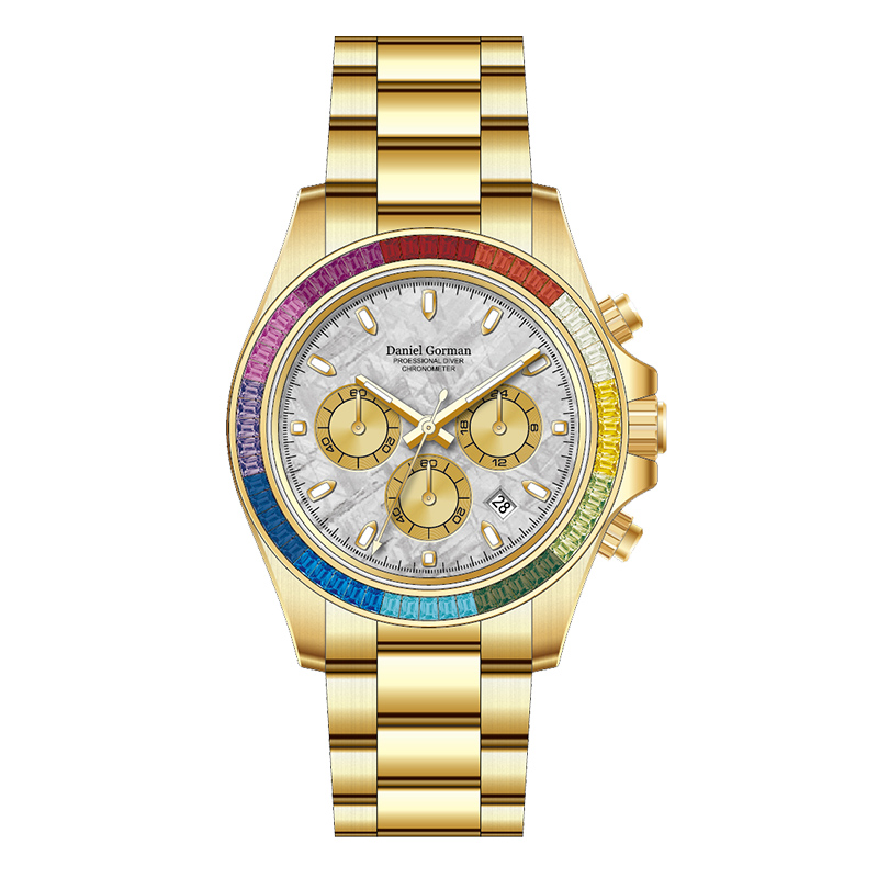 роскошные часы из нержавеющей стали Quartz Watchdg9003