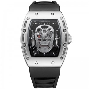 Модный череп мужчина Quartz Watch Daniel Gorman GO11 Creative Dial Watch для мужчин Clock Gold Life Водонепроницаемы