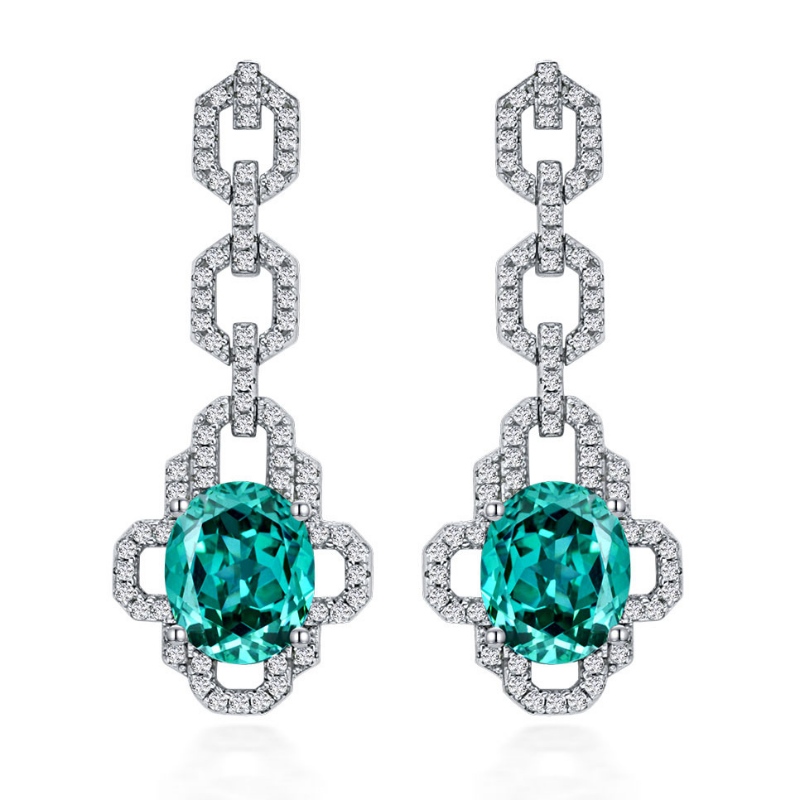 Tuochen Jewelry Custom Sterling Silver 925 с серьгой с высоким углеродным бриллиантом.