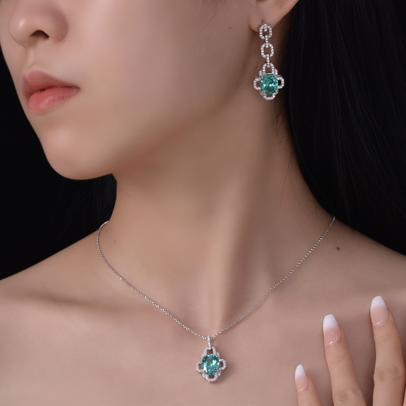 Tuochen Jewelry Custom Sterling Silver 925 с серьгой с высоким углеродным бриллиантом.