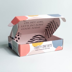 Двухсторонняя розовая коробка для самолета квадратная экспресс-одежда для футболки упаковочная коробка многократная цветная к...