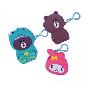 Симпатичные и маленькие картонные персонажи силиконовые эмалевые сумки для детей