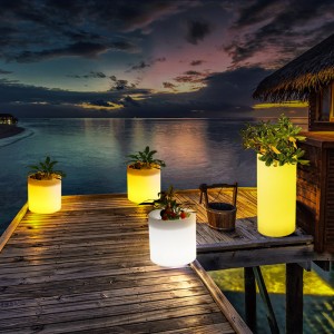 Светодиодные светодиоды на открытом воздухе светодиодные цветочные горшки RGB с изменением пластикового светодиодного светодио...