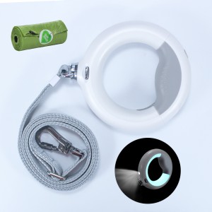 Бесплатный тяжелодушная светодиодная светодиодная собака встроенная поводка встроенная какашка для купе для ходьбы поводки 360 ...