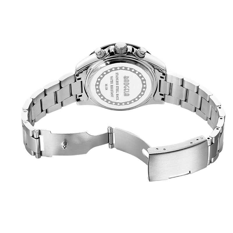 Baogela Men Watch Top Brand Luxury Sports Quartz Watches Страник из нержавеющей стали водонепроницаемые хронографские часы 2210 черные белые