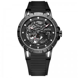 Baogela New Top Brand Luxury Men \\\\ Watches Skeleton Автоматические механические часы для мужчин водонепроницаемые наручные часы 6772 Black