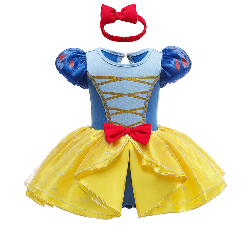 Хэллоуин девочки принцесса Румпер 1 -летняя платье на день рождения. Причудливая одежда для новорожденных Эльза Ариэль Рапунцель Белль.