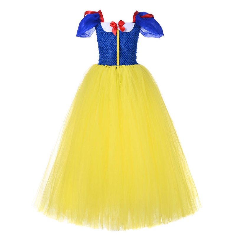 Летнее платье принцессы для девочек Белоснежный косплей костюм -рукав детское платье детское праздничное день рождения.