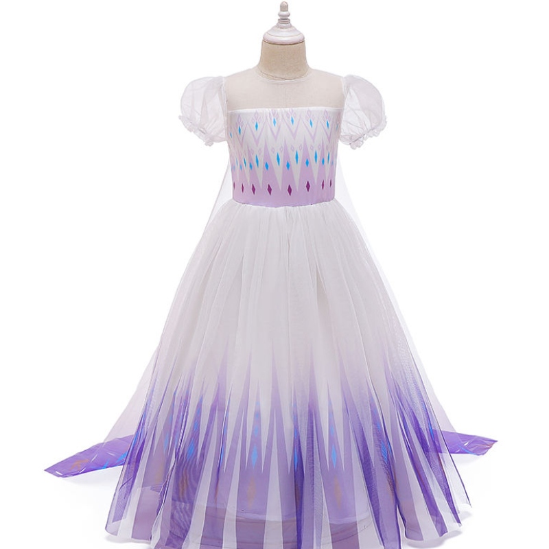Новая принцесса Анна Эльза 2 платье для детей на день рождения голубые платья