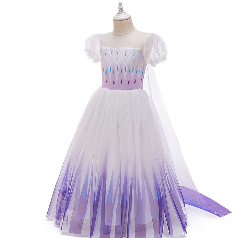 Новая принцесса Анна Эльза 2 платье для детей на день рождения голубые платья