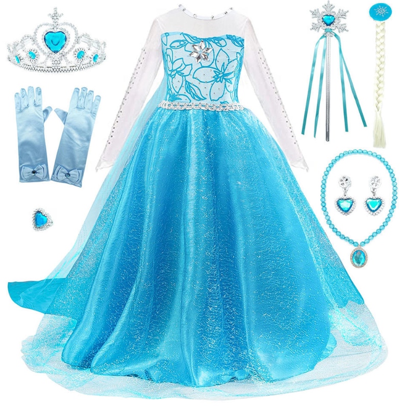 Новая вечеринка Aisha Princess Dress Dry Girls Long Dress Aisha Princess Dress с полным набором аксессуаров
