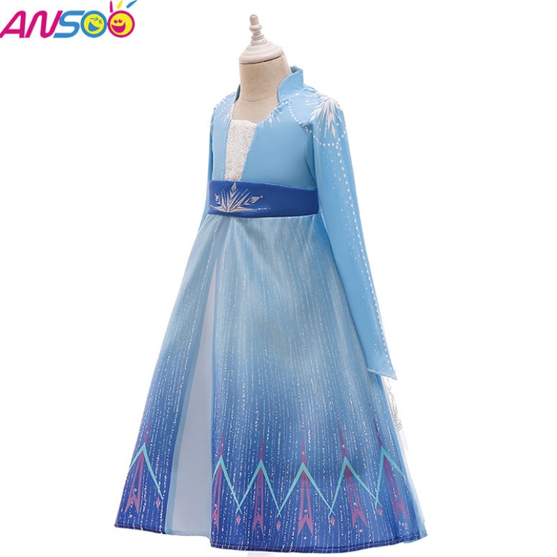 Ansoo Kids Elsa Princess Dress Halloween Cosplay Fancy Party Party Up Анна Эльза костюм для девочек