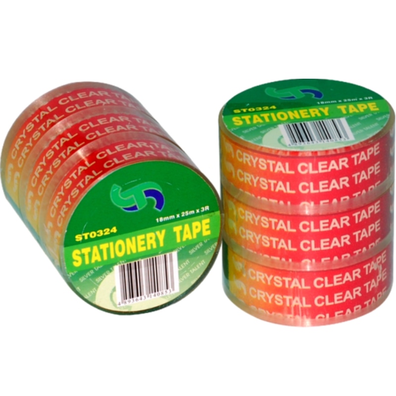 Индивидуальная клейкая упаковочная лента канцелярских товаров Crystal Clear
