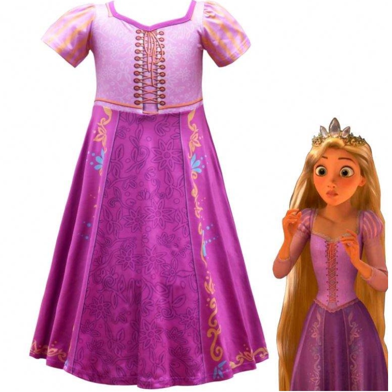Волшебные волосы Rapunzel Press Press Princess Dress TV&movie Cosplay Costume