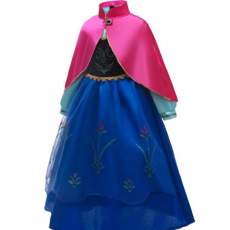 Baige New Kids Fancy Dress Costumes Elsa Anna Long Puffy Halloween Платье для вечеринки с мысом BXDCPF