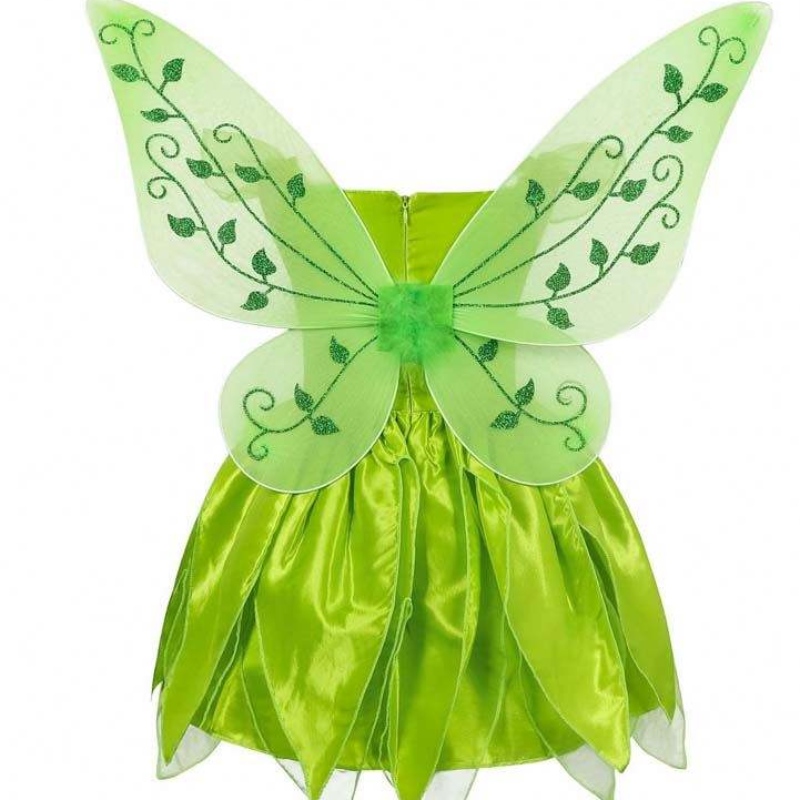 Малыш Малыш Хэллоуин Косплей День Рождения наряды наборы танцы бабочка зеленое сказочное платье Tinker Tinker 2-10T HCTB-001
