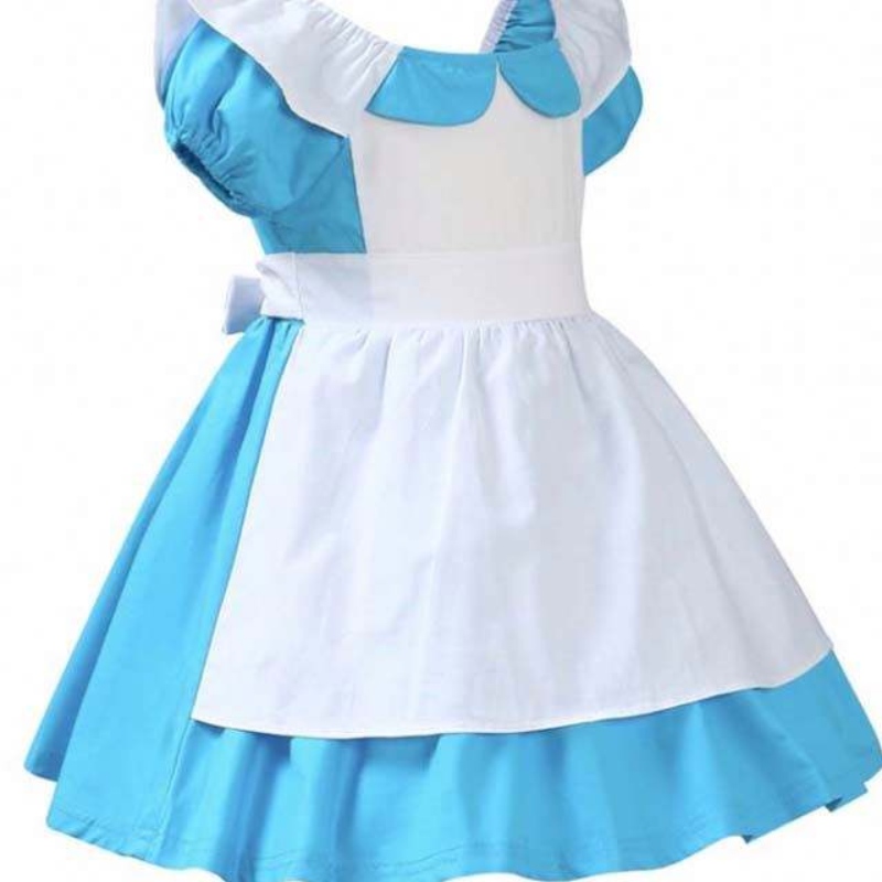 Детские костюмы одежда Белоснежка Алиса младенец 100% хлопок 2-6-летняя девочка платье для ремня детские детские платья принцессы DGHC-029