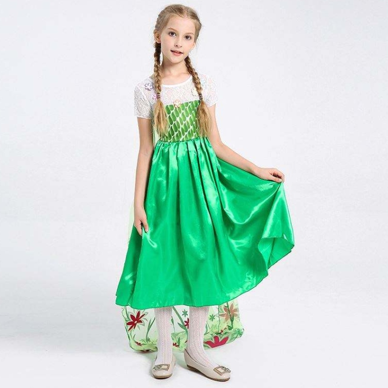 Amazon Top Top Seller Girl \\ Dritleder Drentle Dress Press Princess Anna Kids Dress Elsa для 4-10y HCGD-019