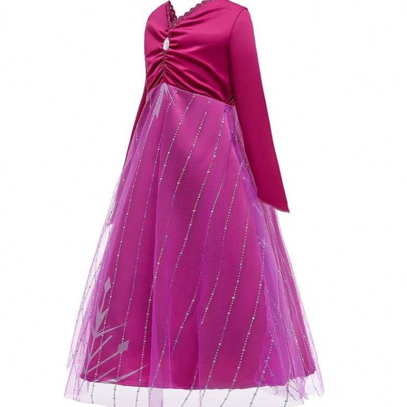 Anna Cosplay Party Vestidos Girl Clothing Red Elsa Costum